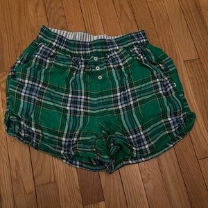 Green Plaid Aerie pajamas